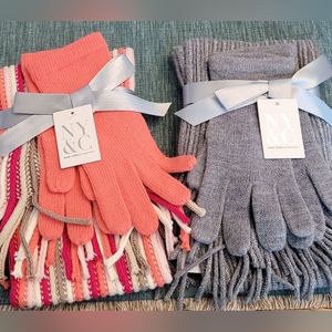Set of 2 NY & Co Scarf/Mittens sets